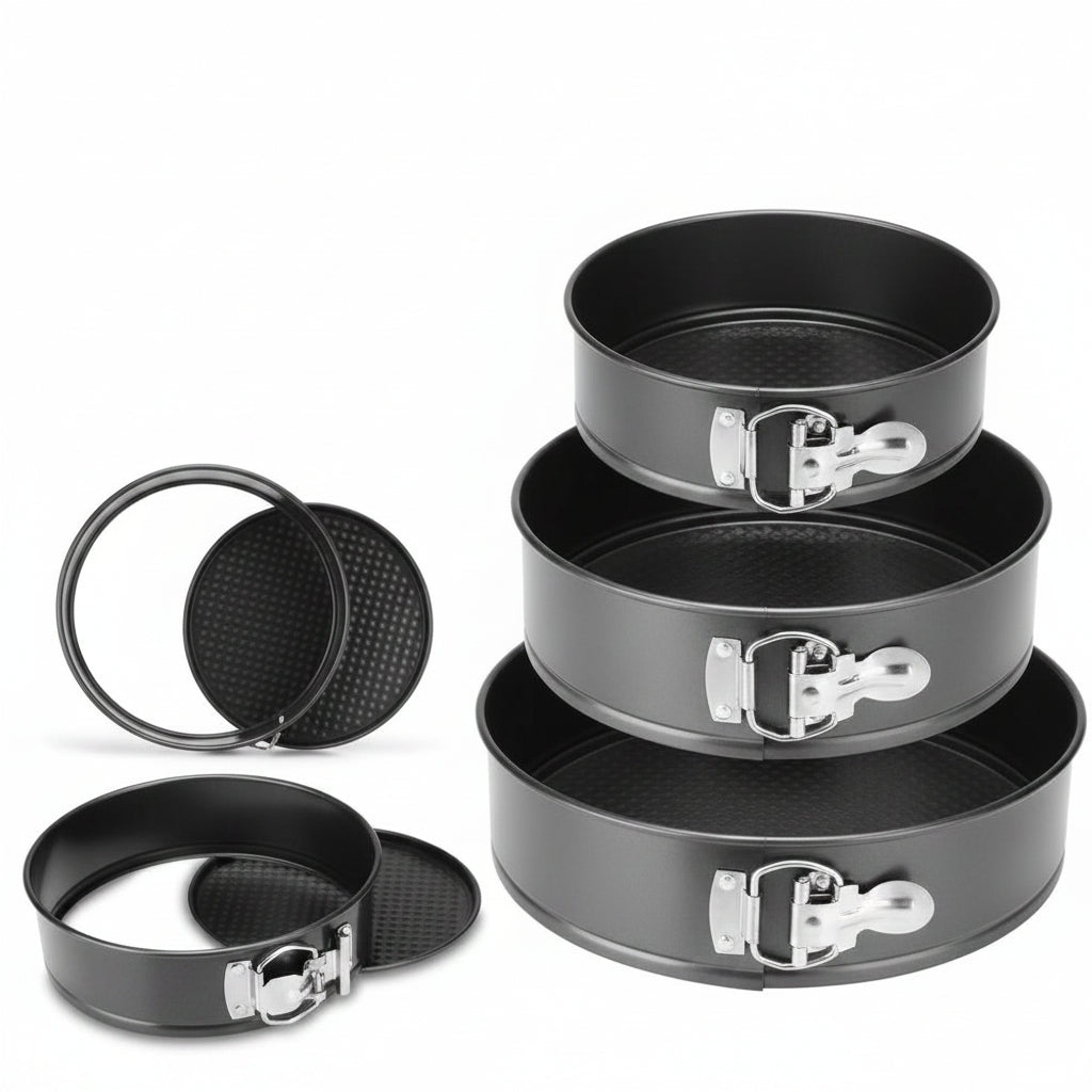 3pcs Round Cake Baking Mold Tin Tray Pan Bakeware Kit Kitchen DIY Desserts Baking