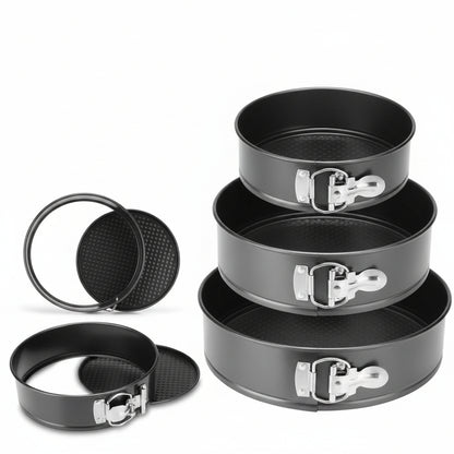 3pcs Round Cake Baking Mold Tin Tray Pan Bakeware Kit Kitchen DIY Desserts Baking
