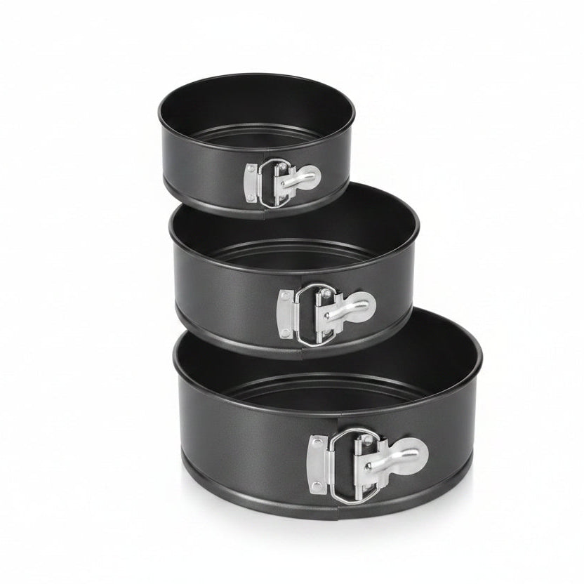 3pcs Round Cake Baking Mold Tin Tray Pan Bakeware Kit Kitchen DIY Desserts Baking