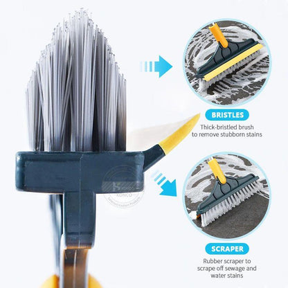 2-in-1 Magnetic Cleaning Brush Yellow ABS