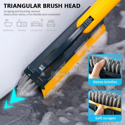 2-in-1 Magnetic Cleaning Brush Yellow ABS