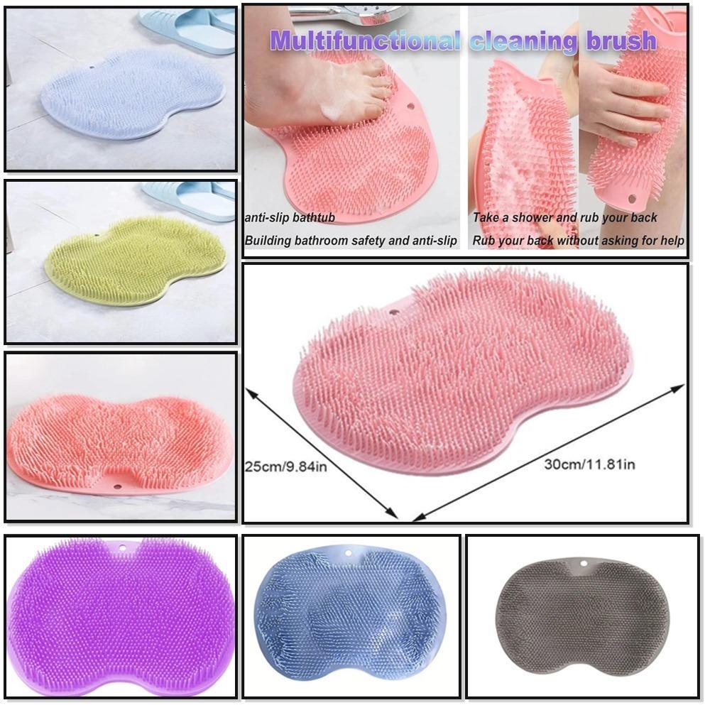 Pink Silicone Foot Scrubber Brush – 2-in-1