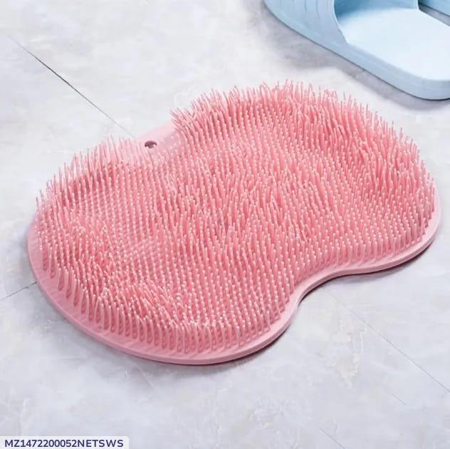 Pink Silicone Foot Scrubber Brush – 2-in-1