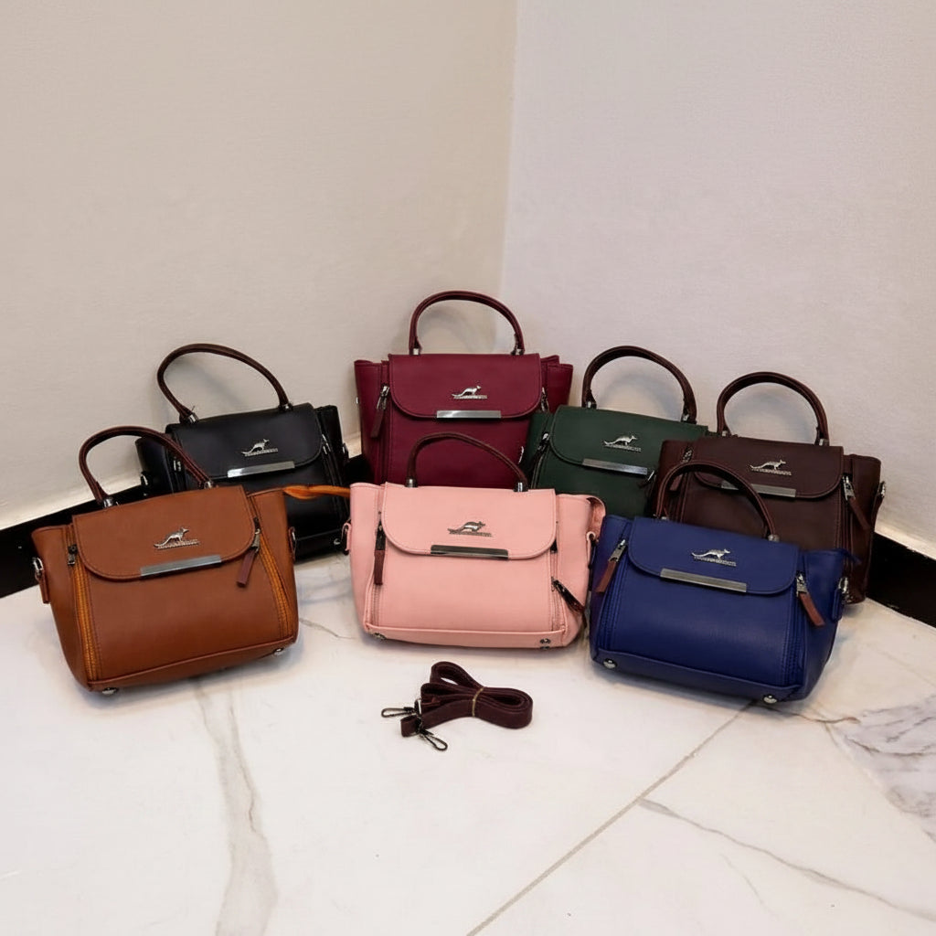 Green Leather Crossbody Bag for Women with Adjustable Strap