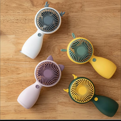 Rechargeable Animal Ears Mini Fan | Portable USB Cooling Fan | Multicolor