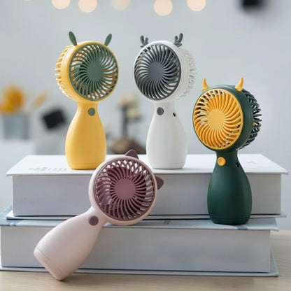 Rechargeable Animal Ears Mini Fan | Portable USB Cooling Fan | Multicolor