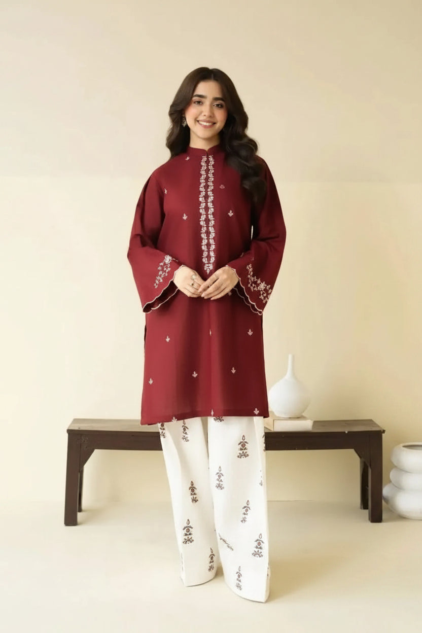 2 Piece Embroidered Lawn Suit Azadi Special