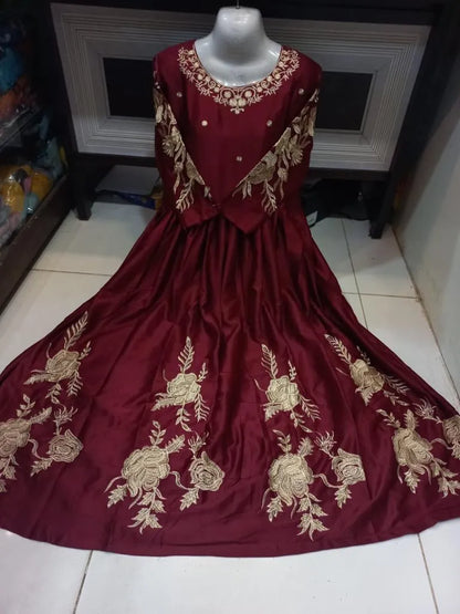 Green Embroidered 3-Piece Suit for Events & Functions