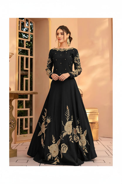 Green Embroidered 3-Piece Suit for Events & Functions