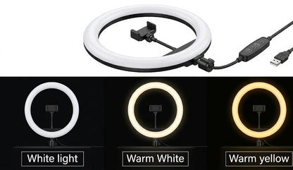 Portable Ring Light – Clip-On LED Light for Selfies, Makeup & Videos
