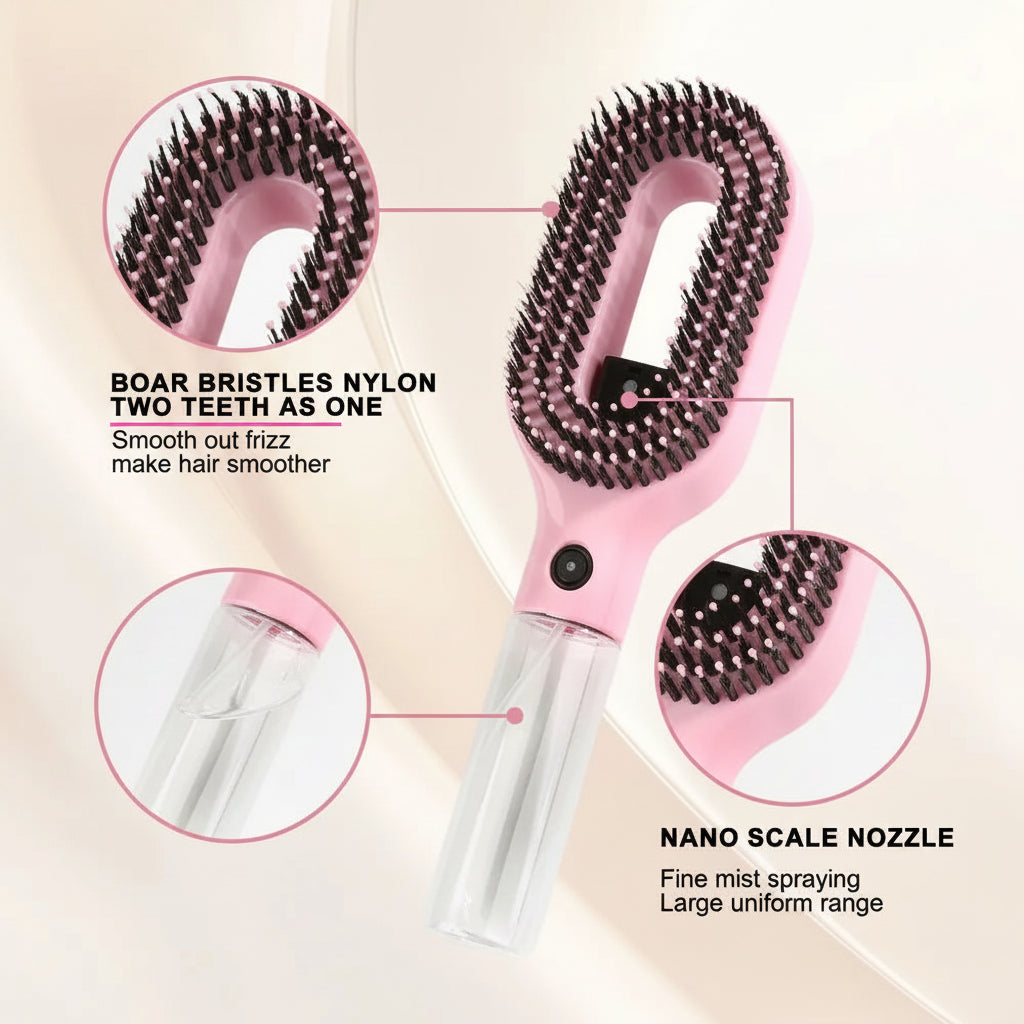 2 in 1 Water Spray Hair Brush Homiefy