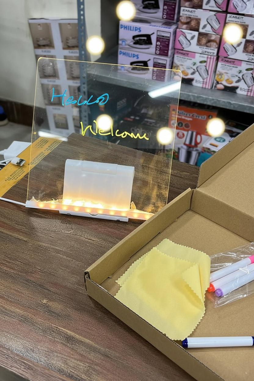Acrylic LED Writing Tablet with Neon Glow Homiefy
