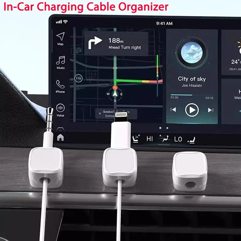 Magnetic Cable Clip Cable Holder Adhesive Wire Keeper Cord Cable Organizer for Home Office Under Desk Management — image 3