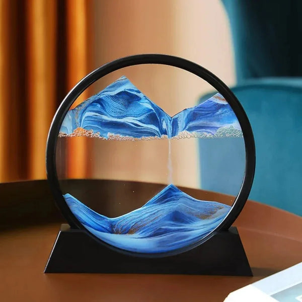 3D Deep Sea Sandscape Hourglass Art Desk Ornament