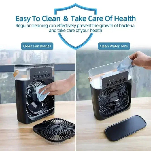 Portable Mini Air Cooler Fan – USB Desktop Hydrocooling