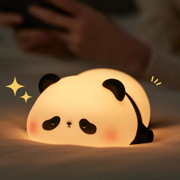 Panda LED Night Light – Soft Silicone USB Bedside Lamp