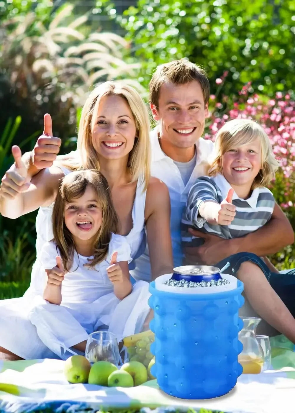 Silicone Ice Cube Maker Bucket – Portable 2-in-1 Wine Chiller