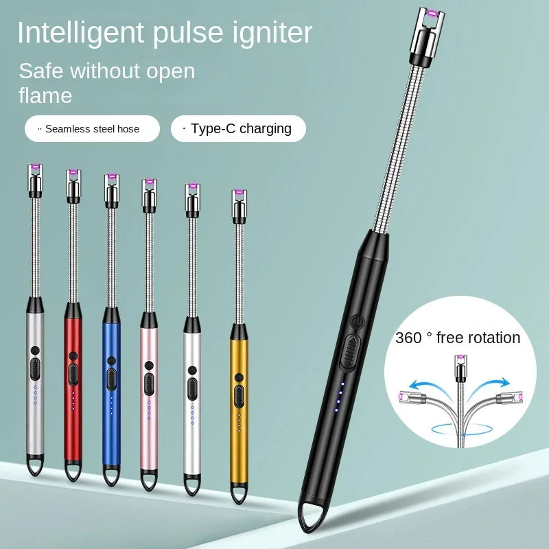 USB Rechargeable Long-Handle Kitchen Gas Lighter