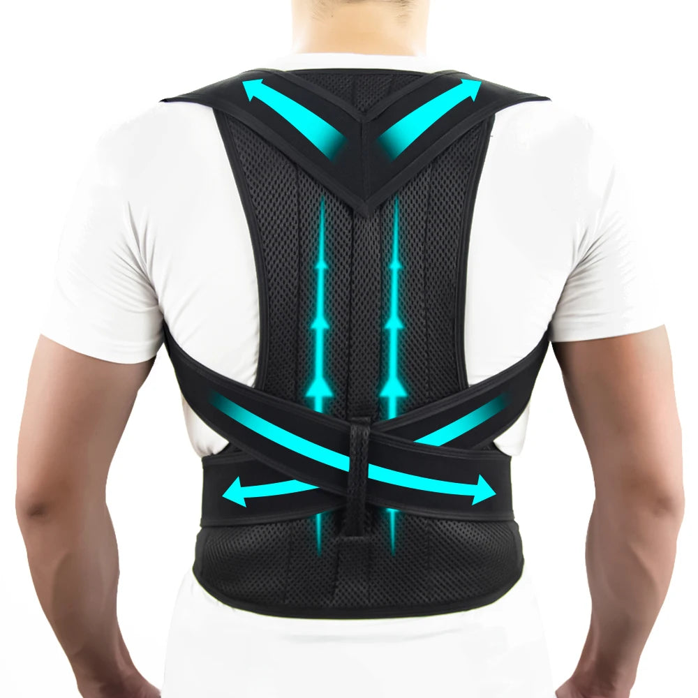 Adjustable Back Brace Posture Corrector With Full Support
