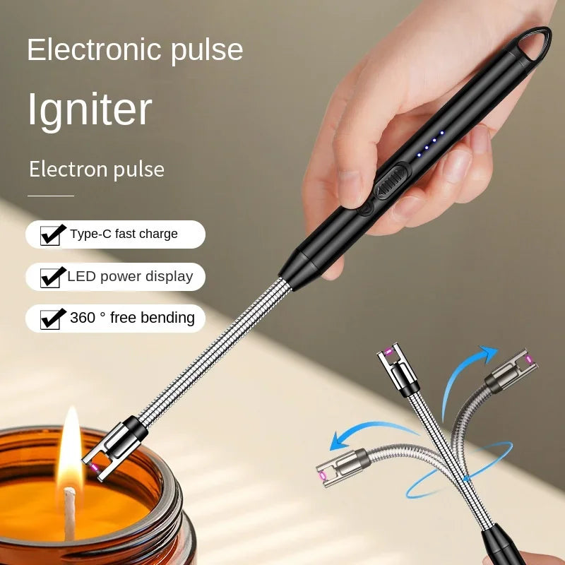 USB Rechargeable Long-Handle Kitchen Gas Lighter