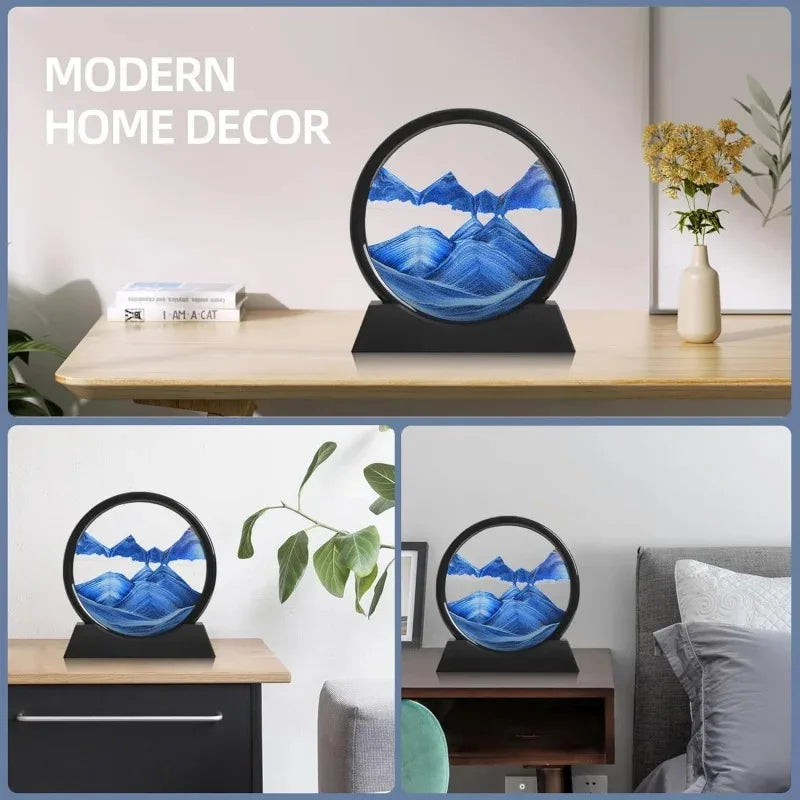 3D Deep Sea Sandscape Hourglass Art Desk Ornament