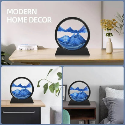 3D Deep Sea Sandscape Hourglass Art Desk Ornament