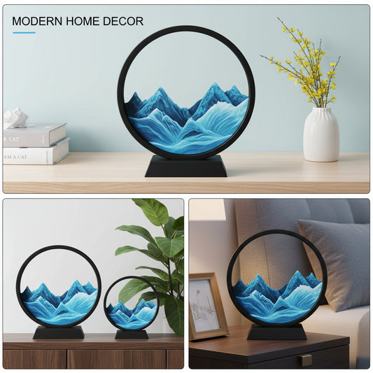 3D Deep Sea Sandscape Hourglass Art Desk Ornament