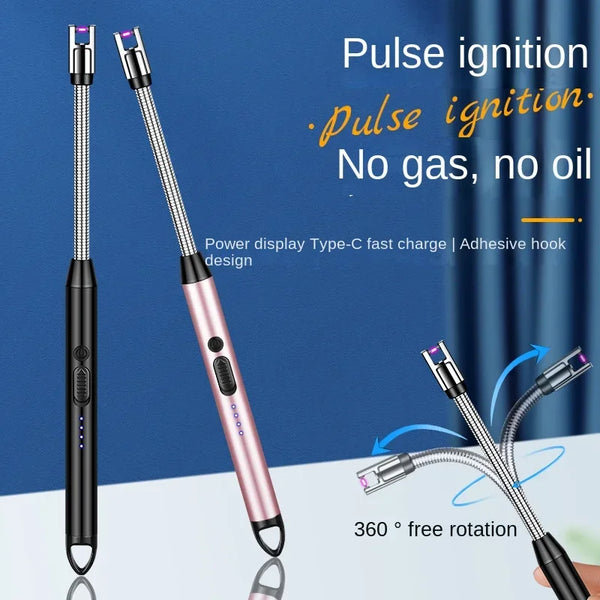 USB Rechargeable Long-Handle Kitchen Gas Lighter