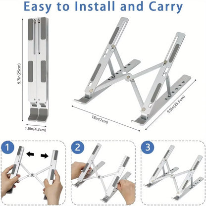 Adjustable Aluminum Laptop Stand With Cooling Design