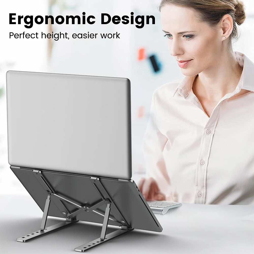 Adjustable Aluminum Laptop Stand With Cooling Design