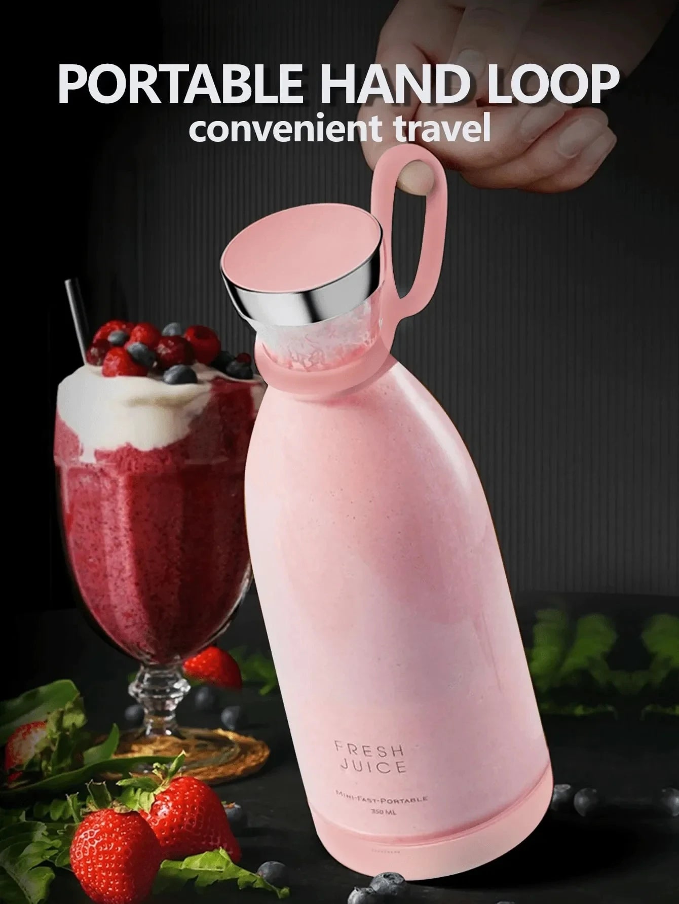 Wireless Portable Juicer Blender Cup – 4-Blade Mini Mixer
