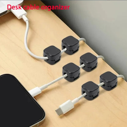 Magnetic Cable Clip Cable Holder Adhesive Wire Keeper Cord Cable Organizer for Home Office Under Desk Management — image 2