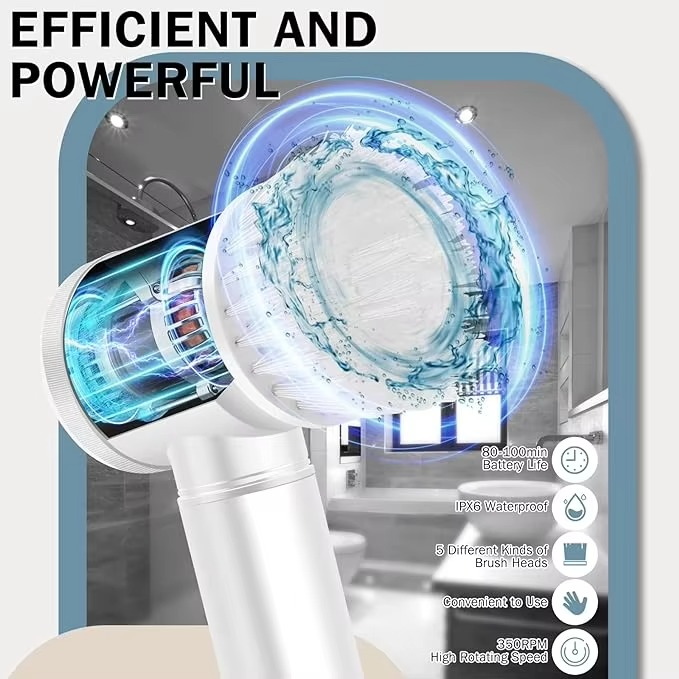 Electric Spin Scrubber cleaning brush